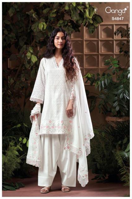 Ganga ireshii 4847 cotton dress materials wholesale india